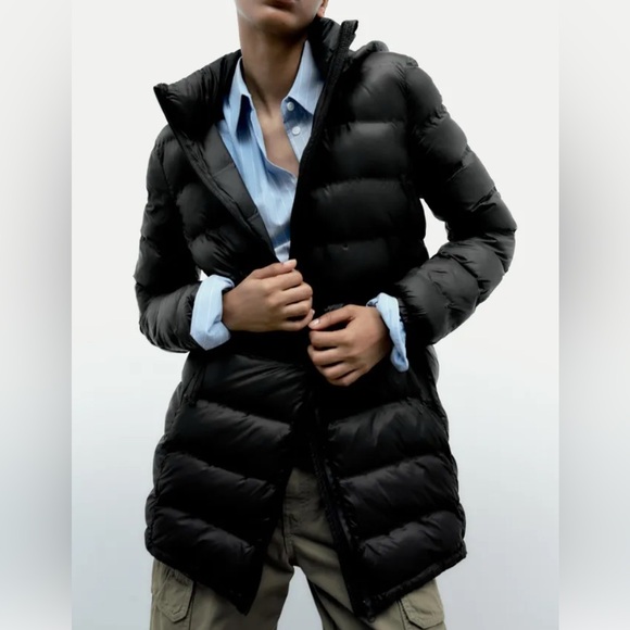 Zara Women’s Long Down Puffer Jacket - Size XL - Picture 3 of 13